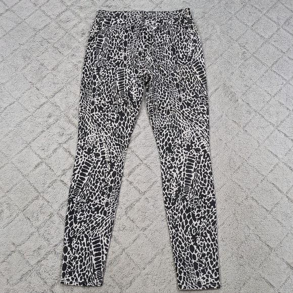 Frame Jeans Women's 27 White Black Animal Print Le High Rise Skinny 28” - Picture 9 of 9